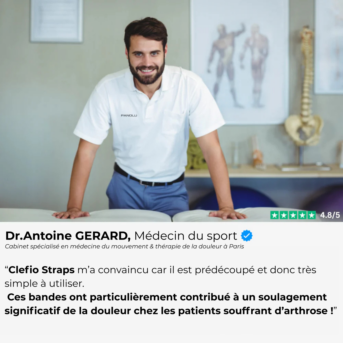 CLEFIO STRAPS™ – Strap genou prédécoupé